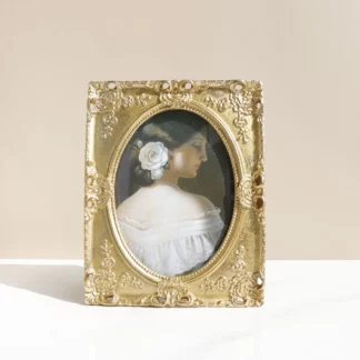Golden Resin Vintage Retro Photo Frame for Room Decor