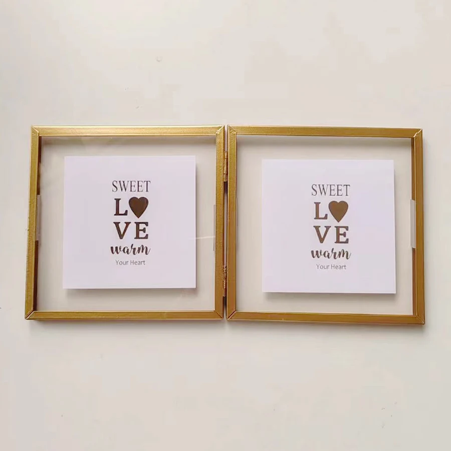 Foldable Gold Duplex Acrylic Transparent Photo Frame Home Decor - Image 4