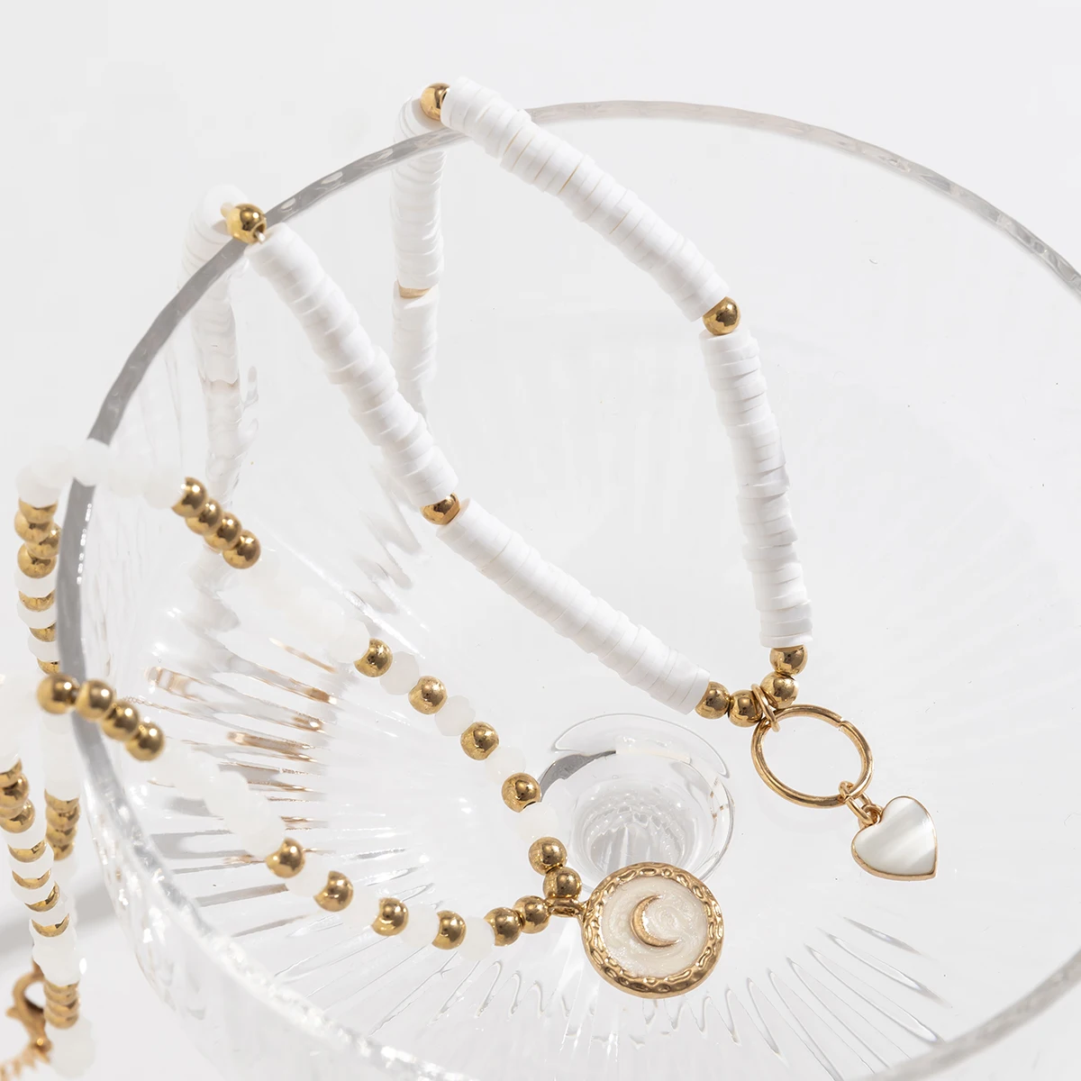 Bohemia Vintage Heart Pendant Crystal Beads Necklace Jewelry - Image 4