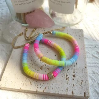 Colorful Y2K Style Summer Vibe Bracelets Jewelry (2PCS/Set)