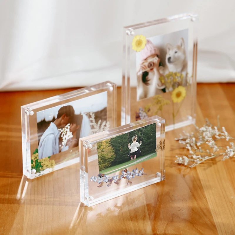 Acrylic Frame Photocards Photo Holder Room Decor