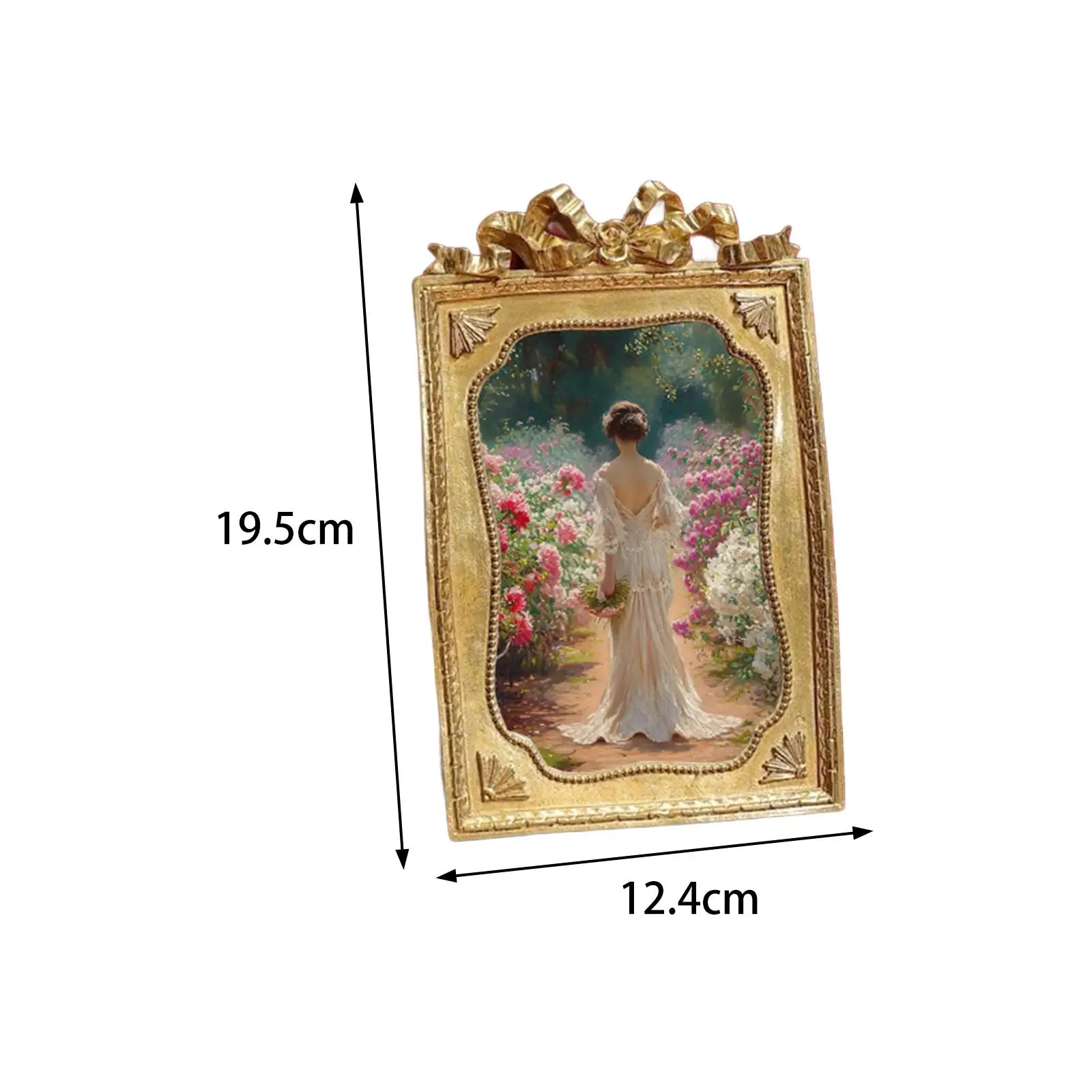6-Inch Golden Retro Resin Photo Frame Home Decoration - Image 4