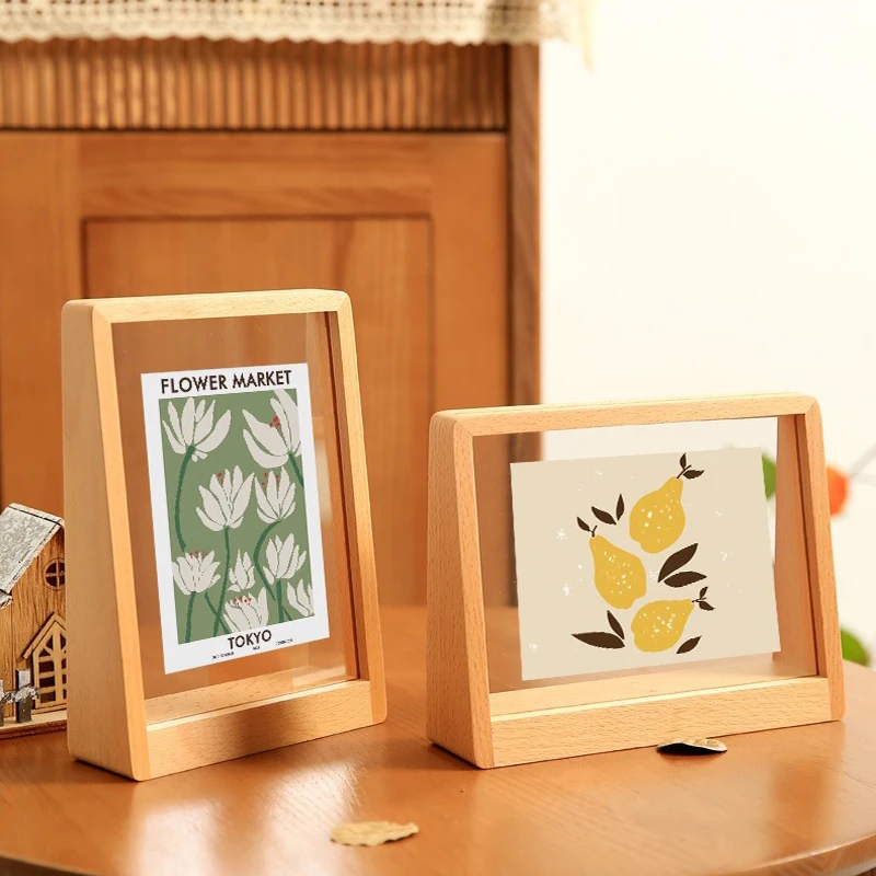 Wooden Rectangle Photo Frame for Home Decor
