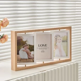 Wooden Spinning Rotating 4x6 Photo Frame for Home Decor