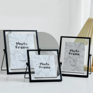Creative Black Iron Art Frame Glass Picture Photo Frame