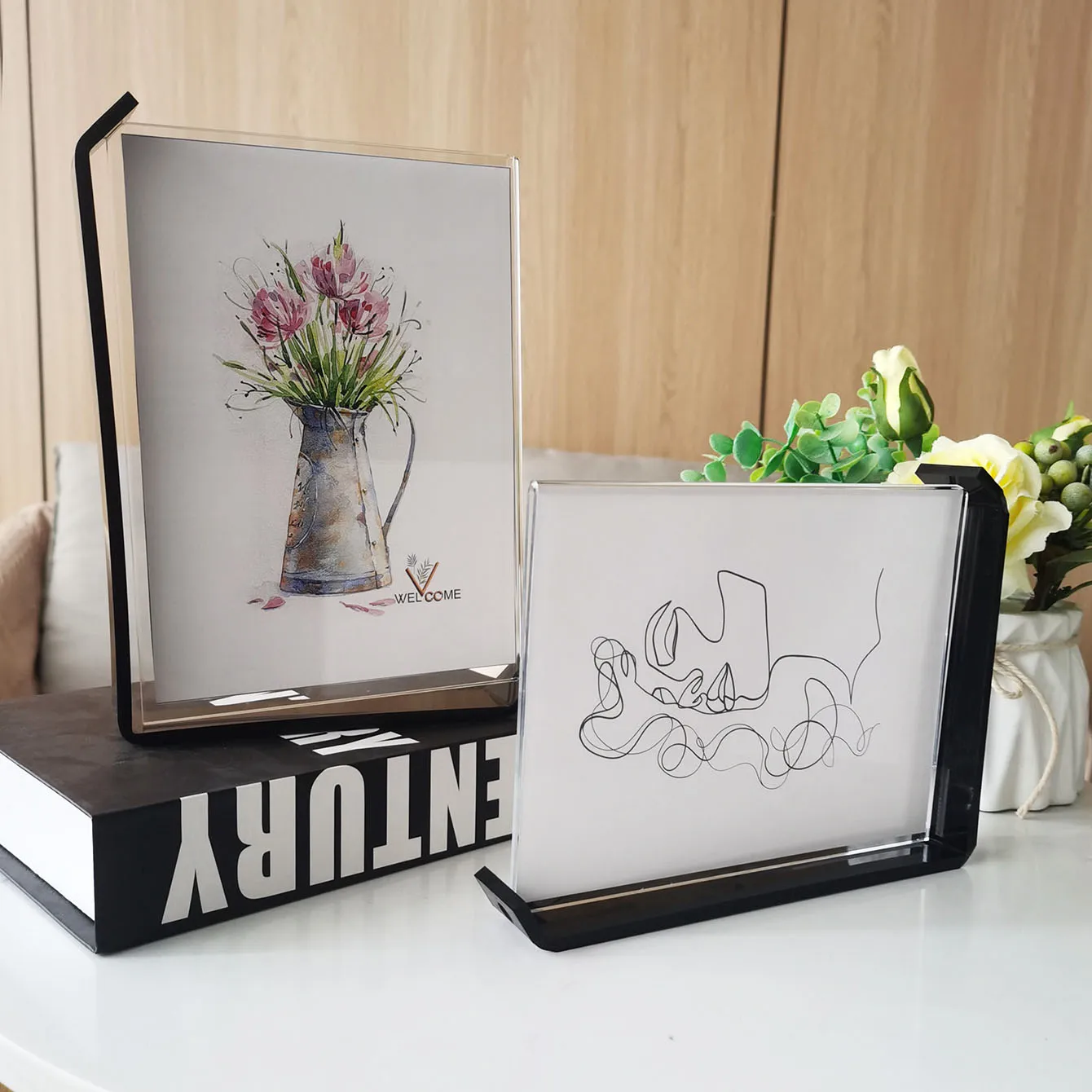 Acrylic Black Frame Double-sided Picture Frame 15X20cm - Image 3