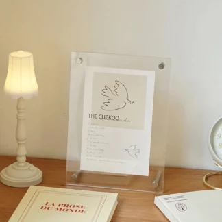 Minimalist Ins Style Clear Acrylic Picture Postcard Display Frame