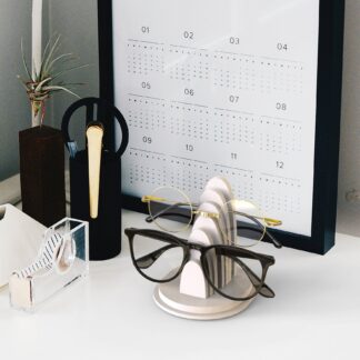 Walnut Double Glasses Holder, Eye Glasses Stand,