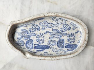 Cactus White Clay Jewelry Tray