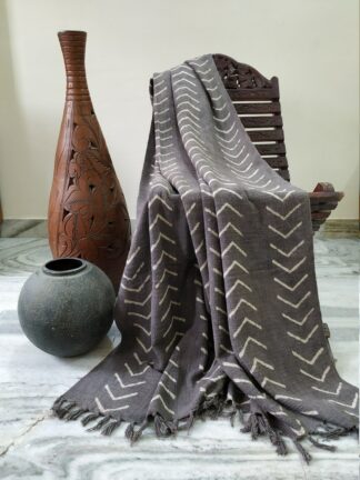 Authentic Throws Blanket Dark Gray,Cotton Sofa Throw
