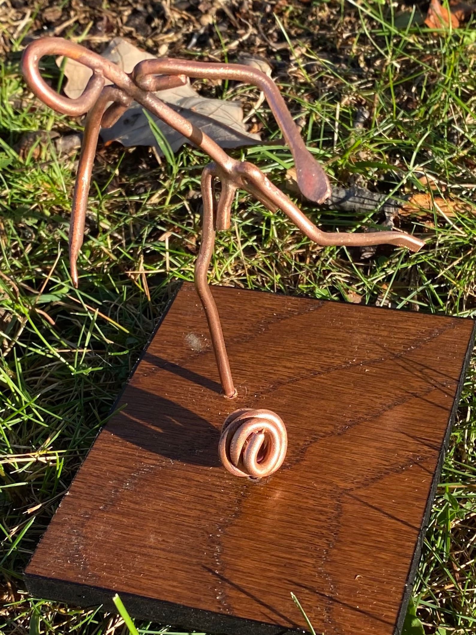 Copper Art Figurine of a soccer player - Image 3