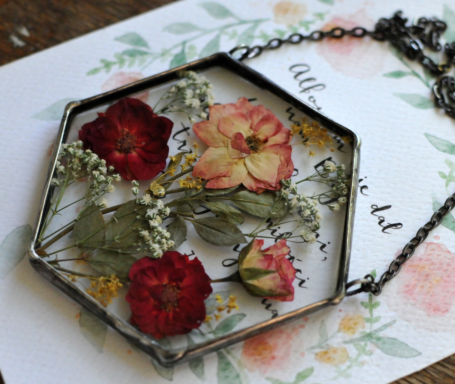 Stained Glass Frame, Pressed Flower Frame, Pressed Plant Frame - Image 3