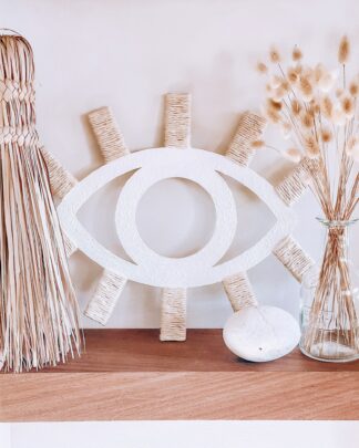 Wooden Evil Eye Wall Hanging