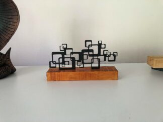 Retro Abstract Shelf Decor, Geometric Decor