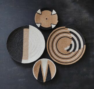 Set Of 4 African Wall Basket, Wall Basket Decor,African Wall Basket