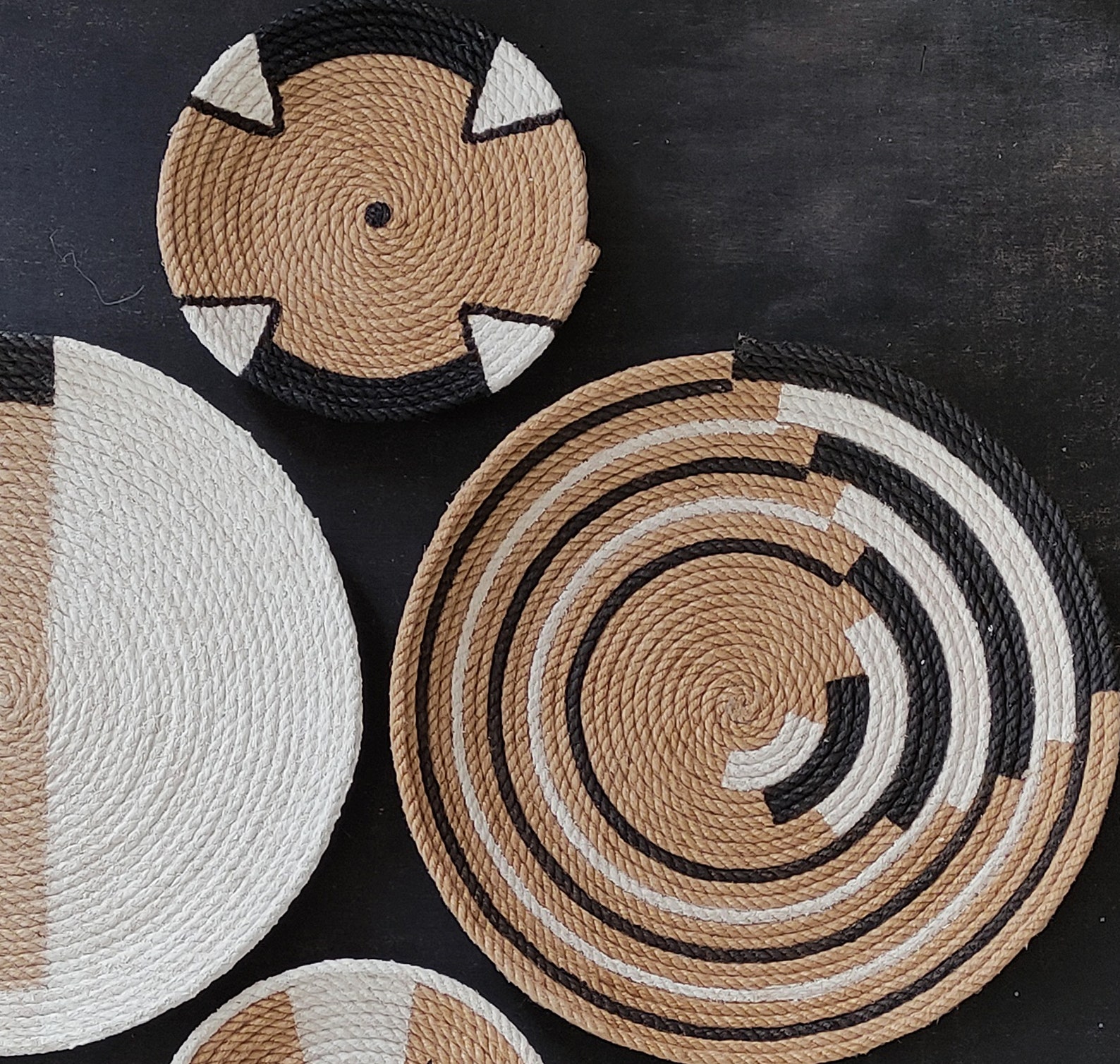 Set Of 4 African Wall Basket, Wall Basket Decor,African Wall Basket - Image 3