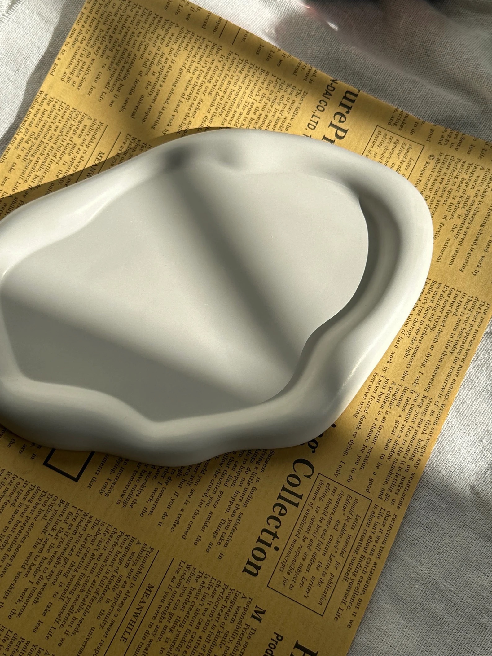 Cloud Irregular Concrete Tray, Coffee Table Tray, Large Round Trays, Decorative Table Tray, Jewelry Perfume Tray, Coffee Tray, cement tray - Image 3