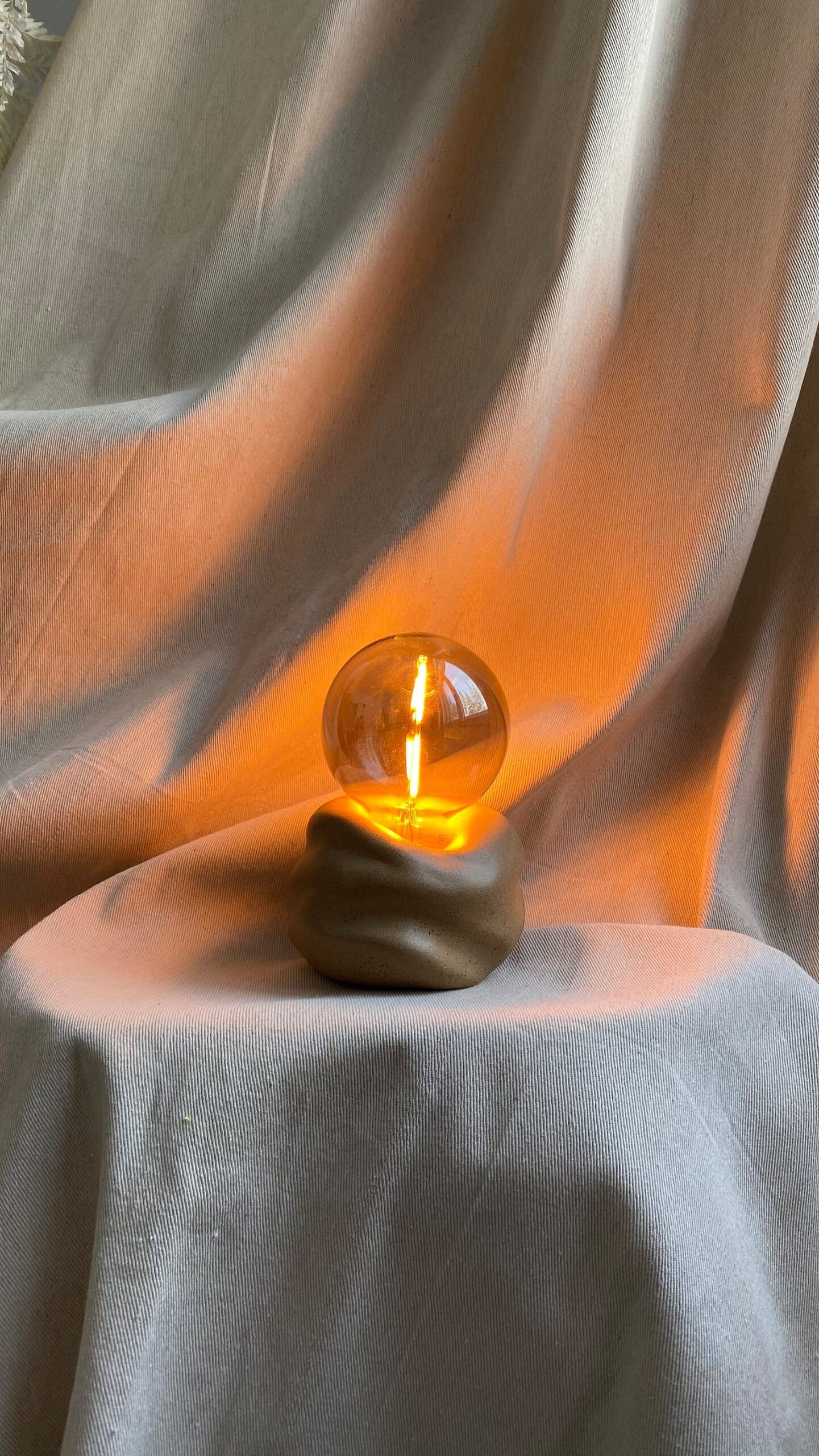 Concrete Table Lamp Room Decoration Concrete Decor - Image 2