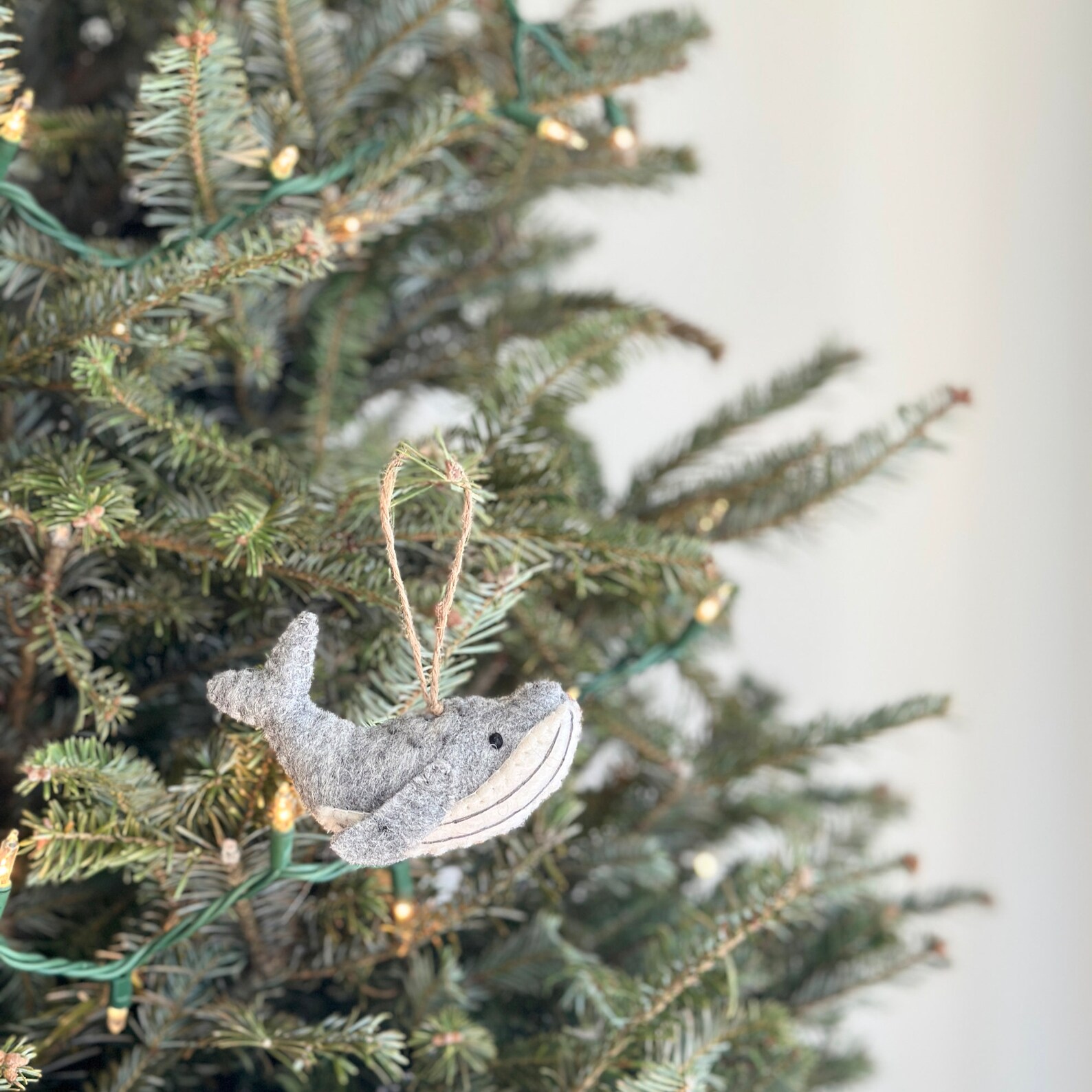 Felt Whale Ornament, Humpback Whale Christmas ornament - Image 2