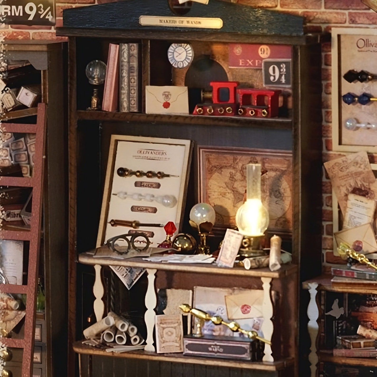 Magical Shop Miniatures Dollhouse 1:24 with light Kid and Adult Craft - Image 5