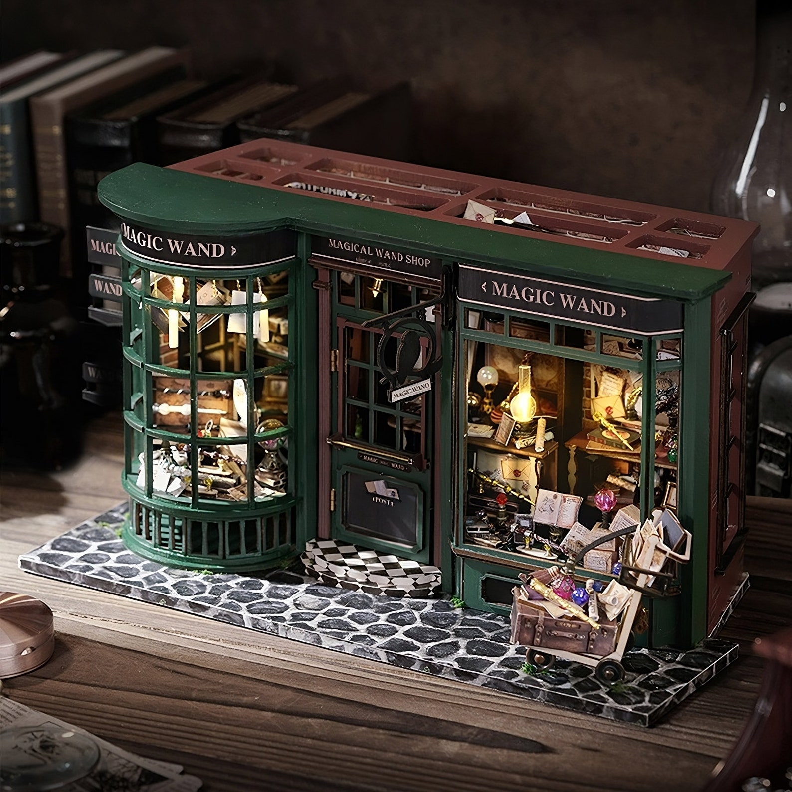 Magical Shop Miniatures Dollhouse 1:24 with light Kid and Adult Craft - Image 2