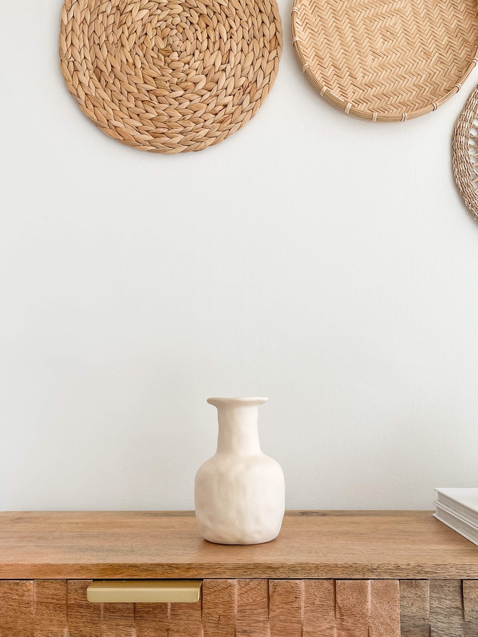 Earthy Beige Boho Chic Vase, Minimalist Boho Vase, Housewarming Gift