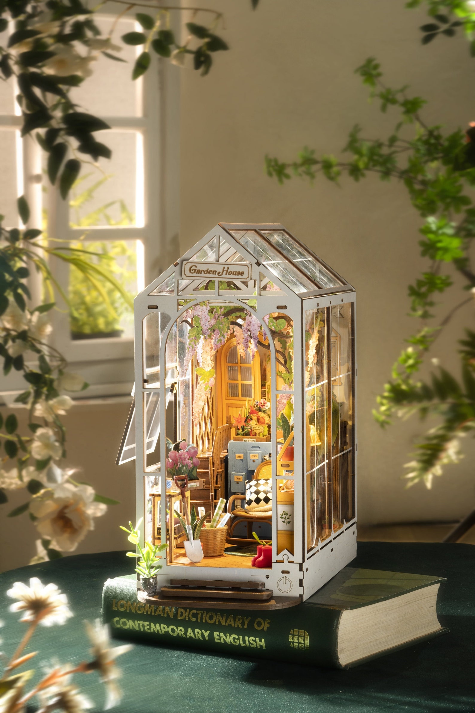 Build Your Own Garden Greenhouse, Doll House DIY Kit, Model Set
