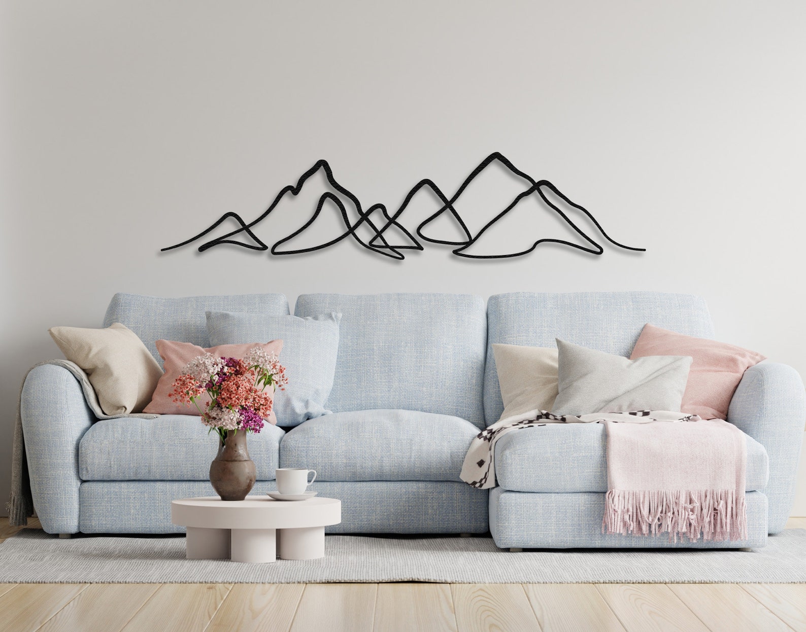 Minimalist Mountain Wall Decor Metal Line Art Home Gifts - Image 3