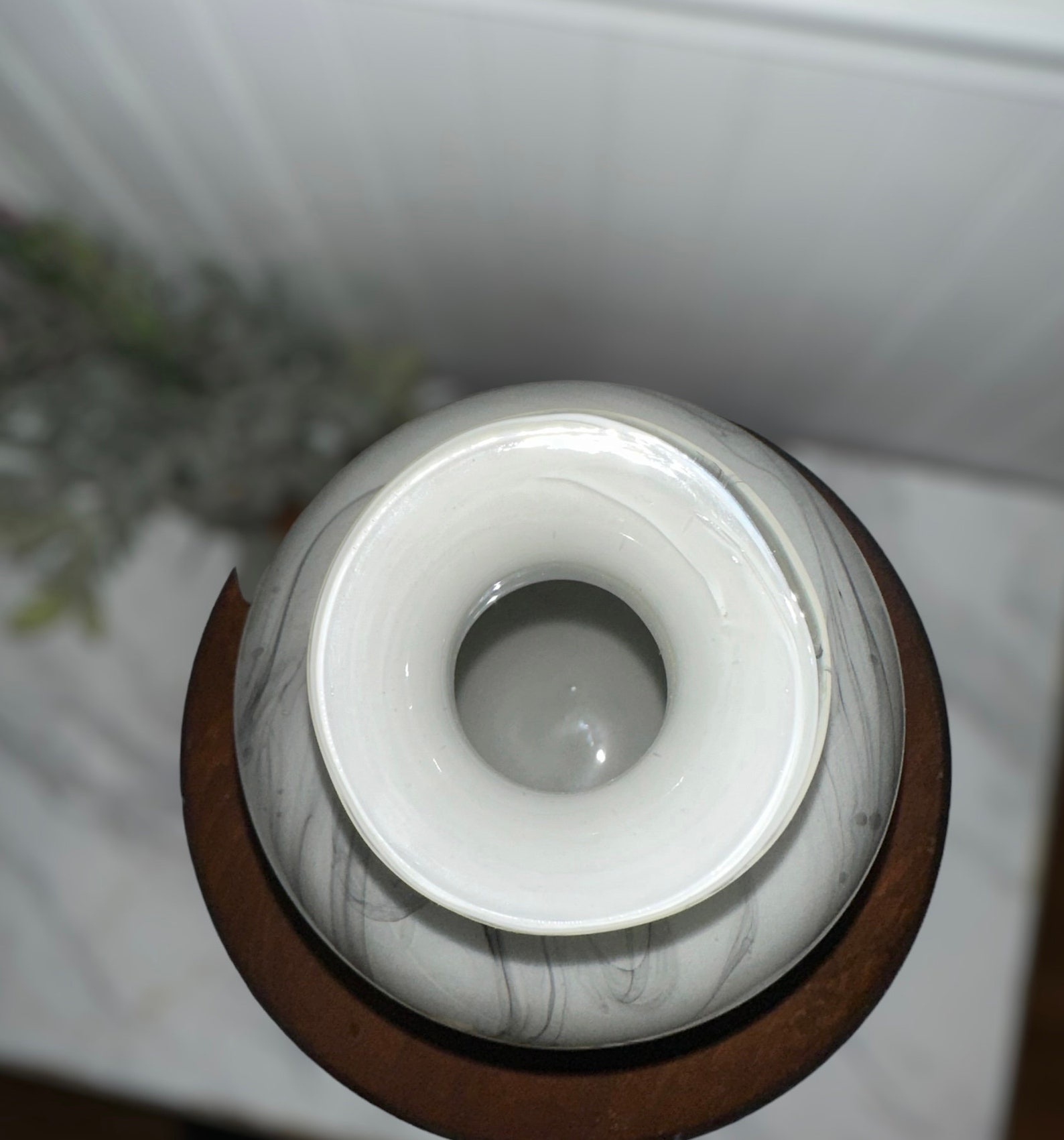 Vintage vase Black and White art glass Vase Maximalist - Image 3