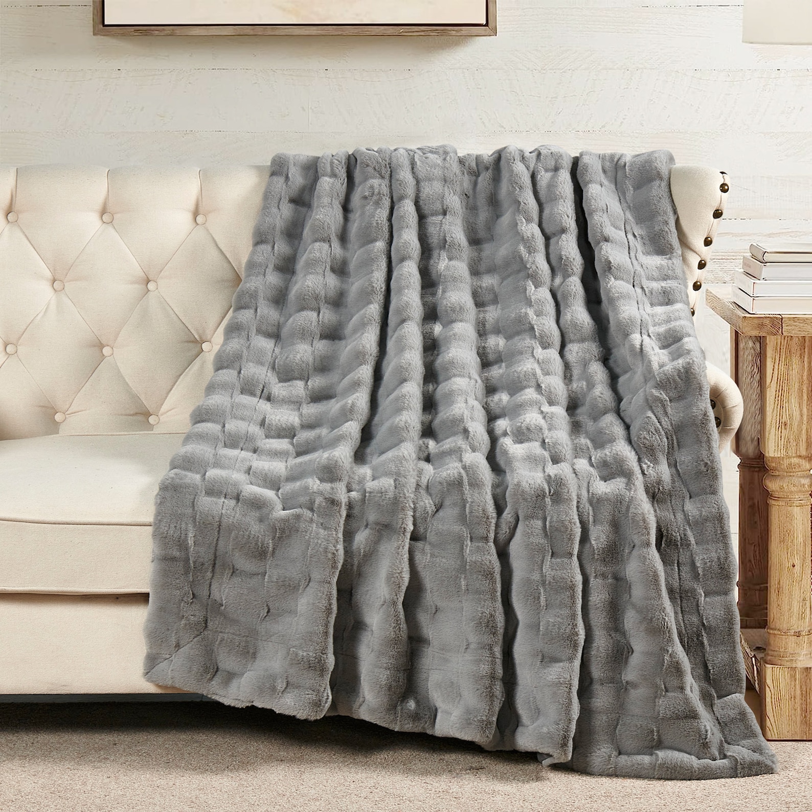 Luxury Faux Fur Fluffy Blanket, Super Comfortable Blankets for Bed - Image 3