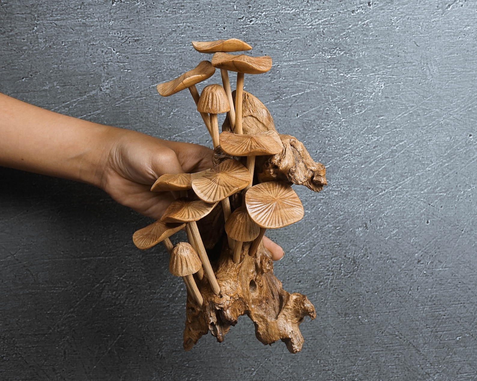 Mushroom Wall Decor 10", Hanging Sculpture - Image 2