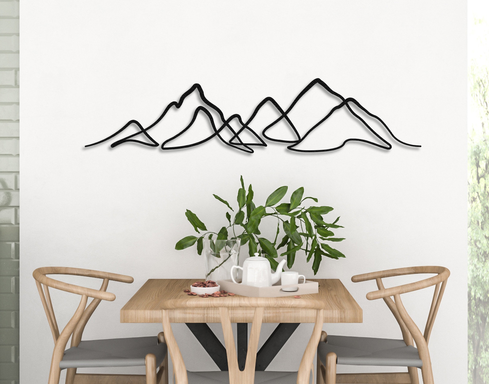 Minimalist Mountain Wall Decor Metal Line Art Home Gifts - Image 4