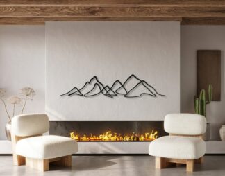 Minimalist Mountain Wall Decor Metal Line Art Home Gifts