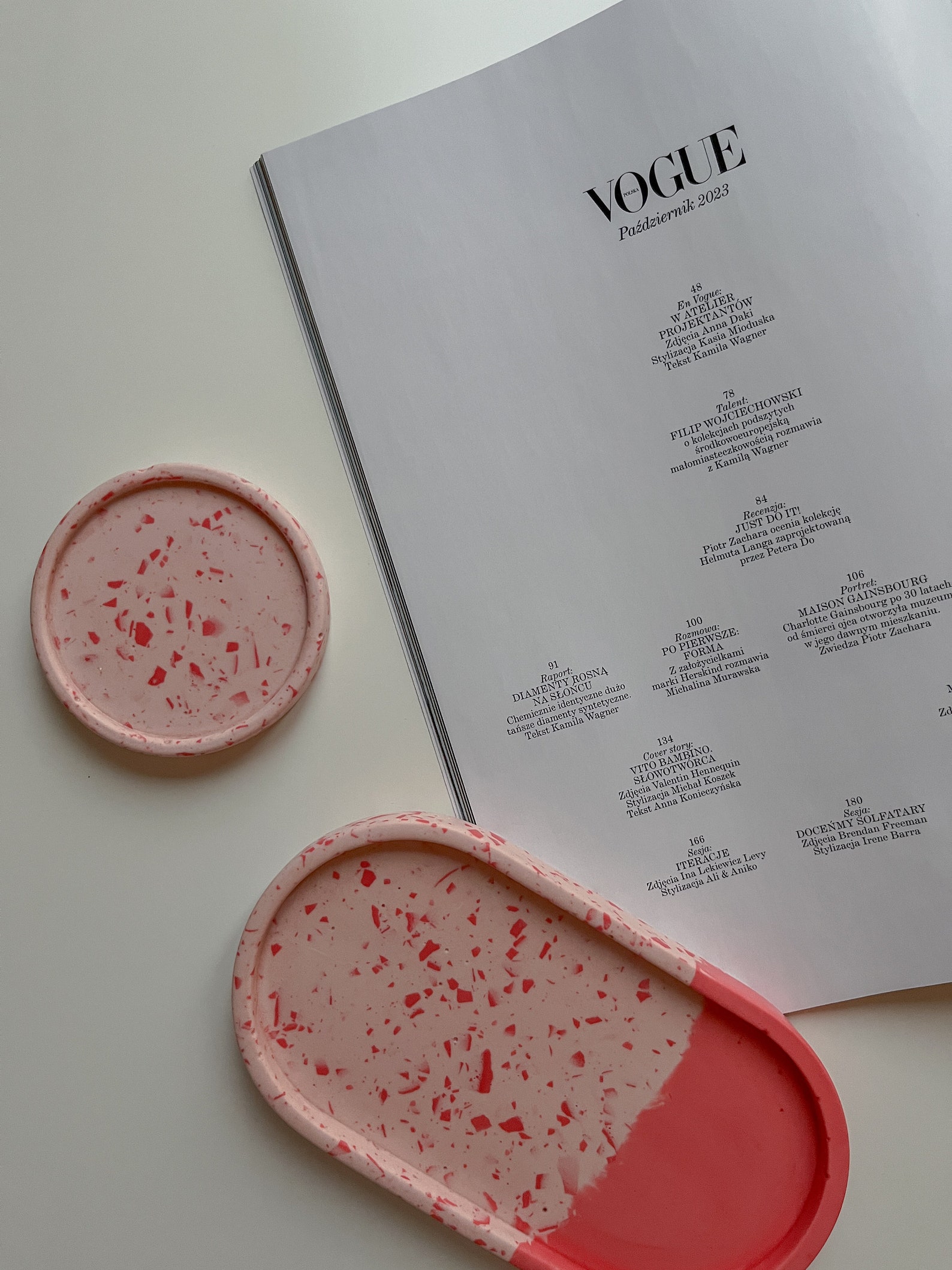 Terrazzo Set, Candleholder, Candle Plate - Image 2