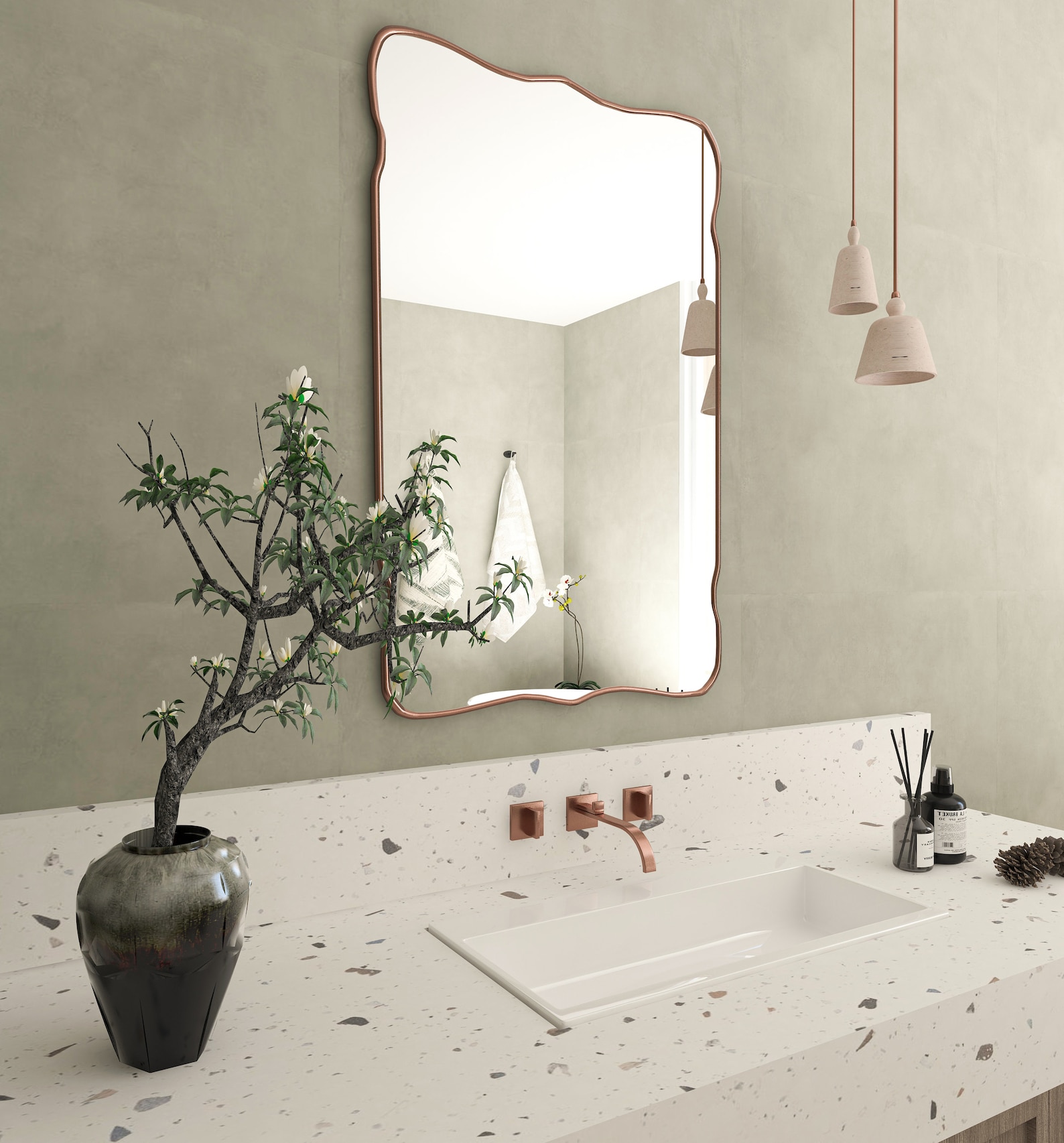 Lapseki Asymmetrical Mirror Home Decor Aesthetic - Image 4