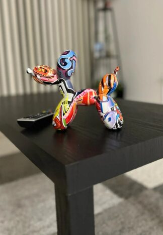 Resin Graffiti Balloon Dog Figurines Interior Home