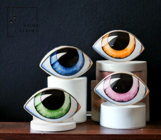 Evil Eye Figurine - Ceramic Enamel Devil Eye Statue