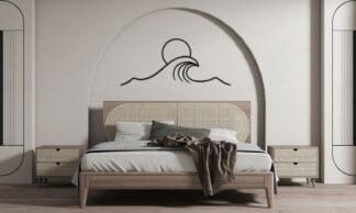 Sun and Wave Metal Wall Art, Valentines Day Gift