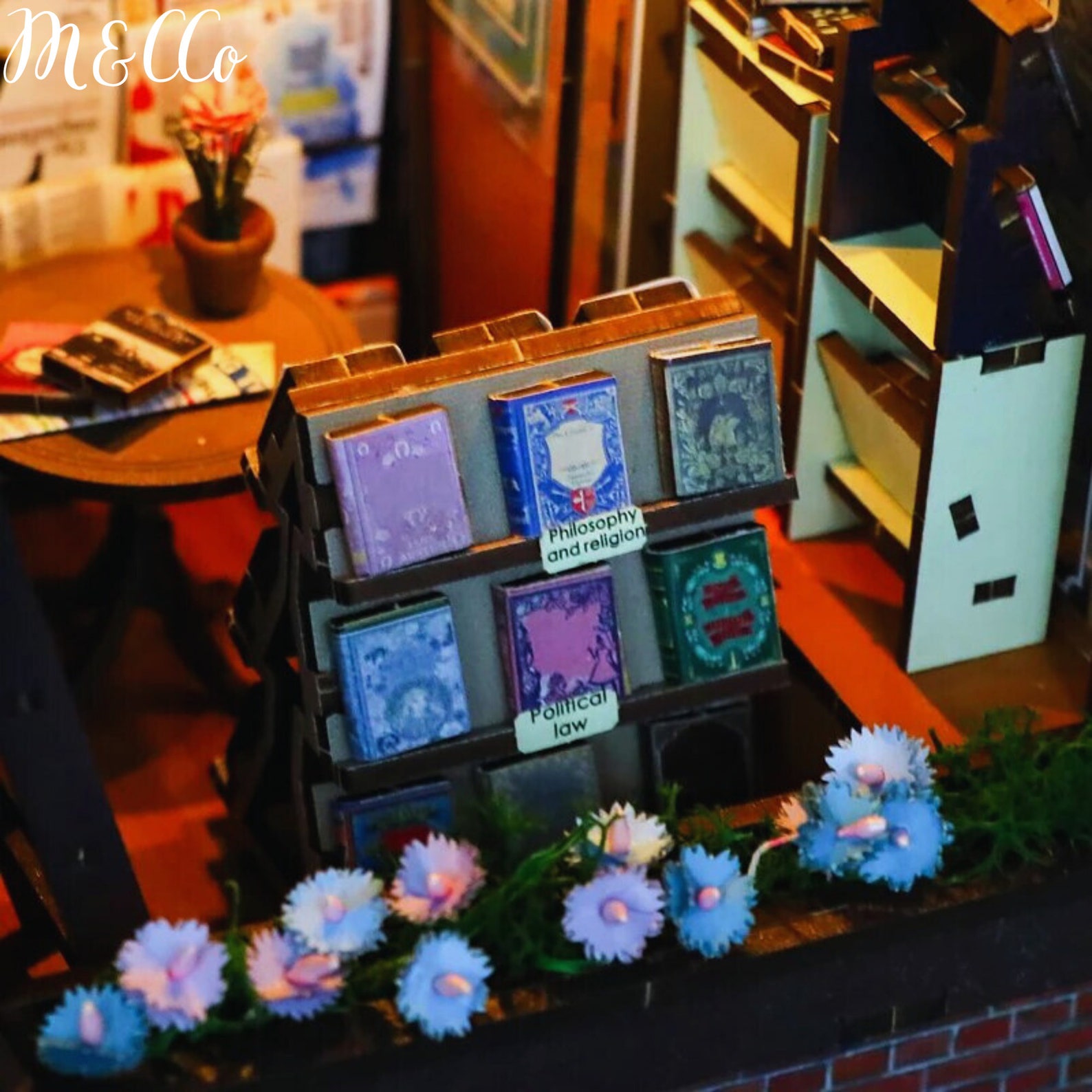 3D Wooden Bookshop Book Nook, DIY Booknook Kit - Image 3