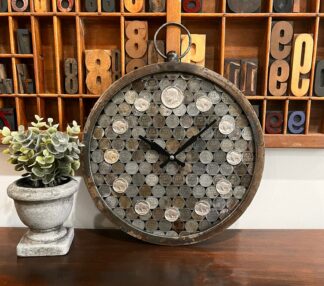 Unique Home Decor, Wall Clock, Banker Gift, Unusual Gift Idea