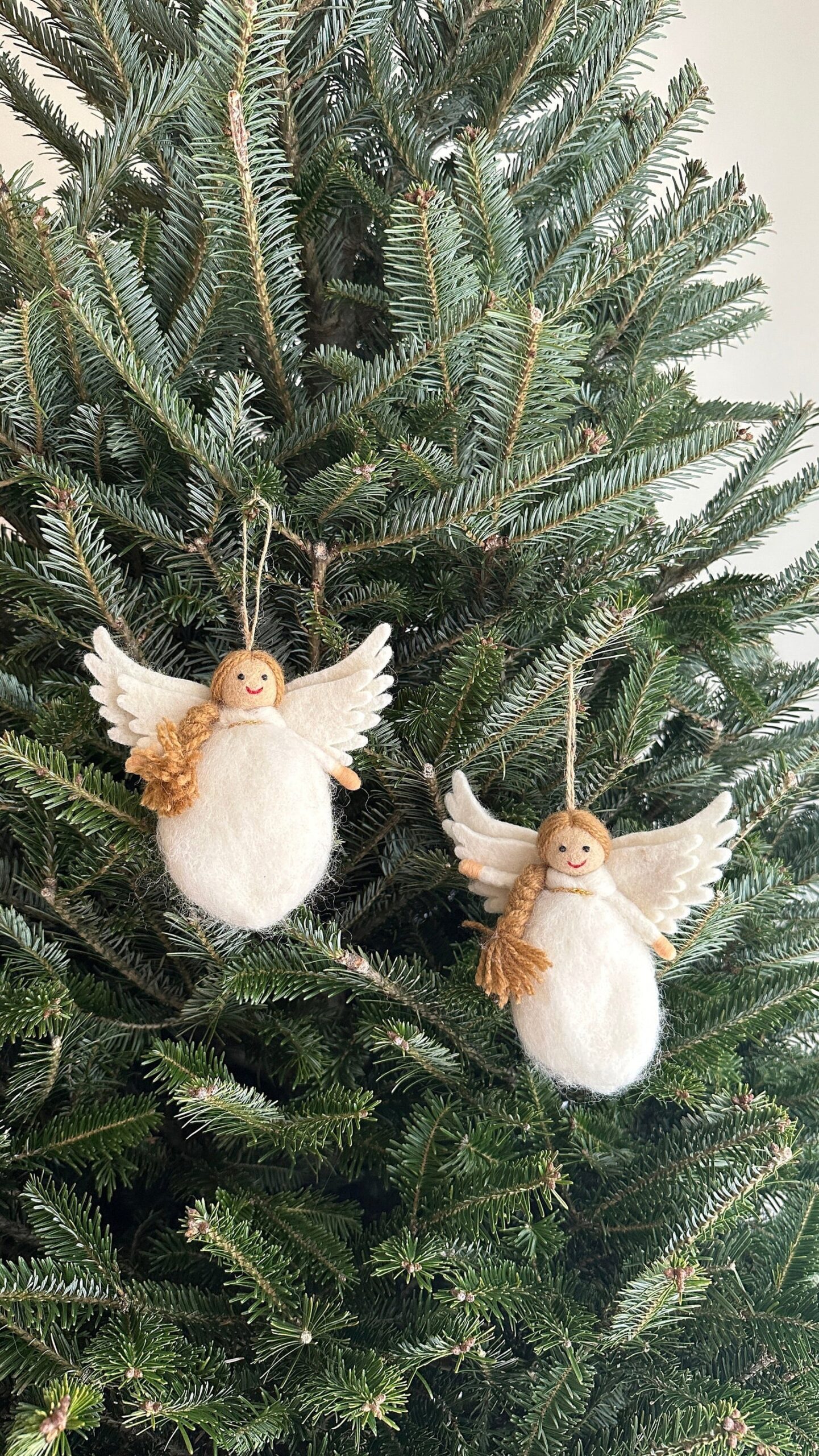 Felt Angel Christmas Ornament, Needle Felted Ornament - Image 2