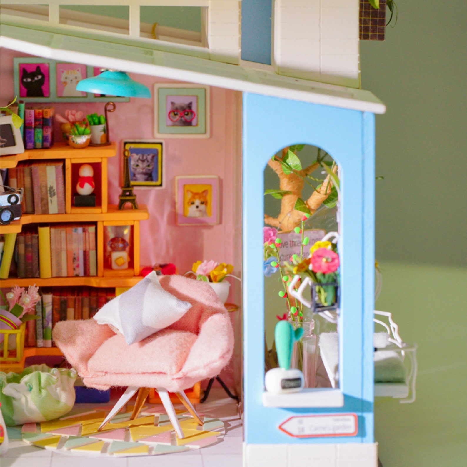 DIY Miniature Rooftop Bedroom Kit: Dora's Loft (DG12) by Hands Craft - Image 3