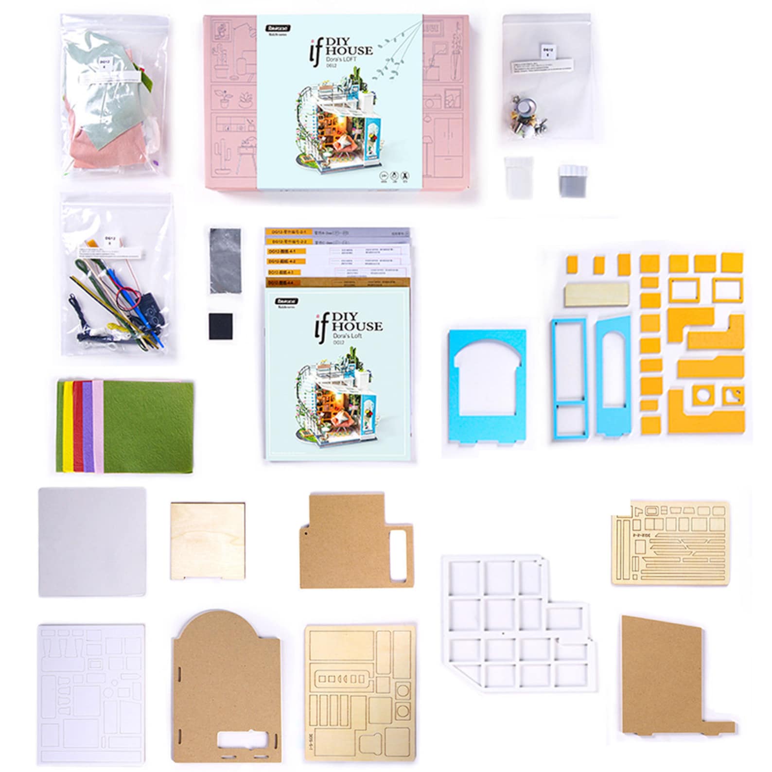 DIY Miniature Rooftop Bedroom Kit: Dora's Loft (DG12) by Hands Craft - Image 6