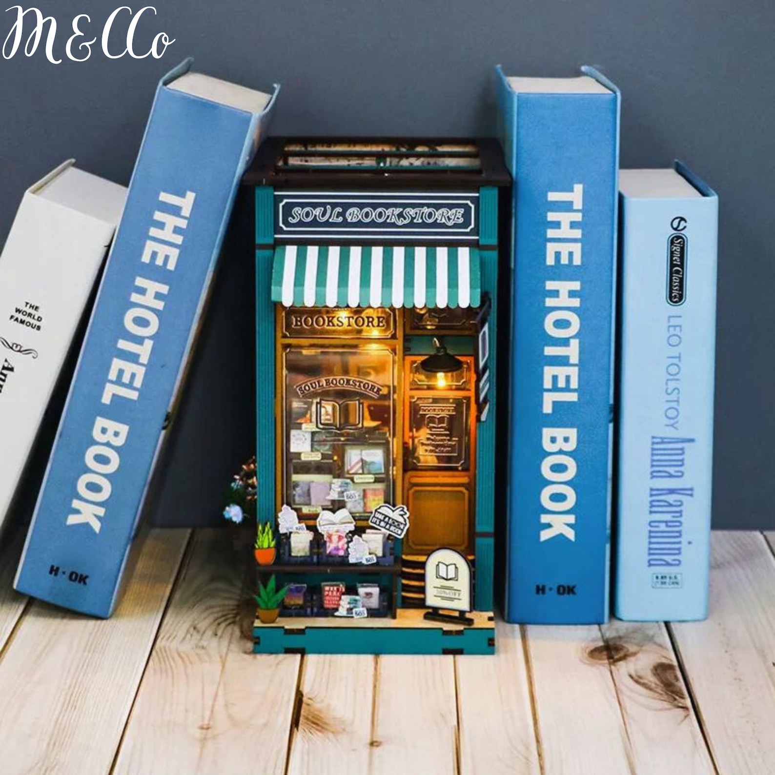 3D Wooden Bookshop Book Nook, DIY Booknook Kit - Image 4