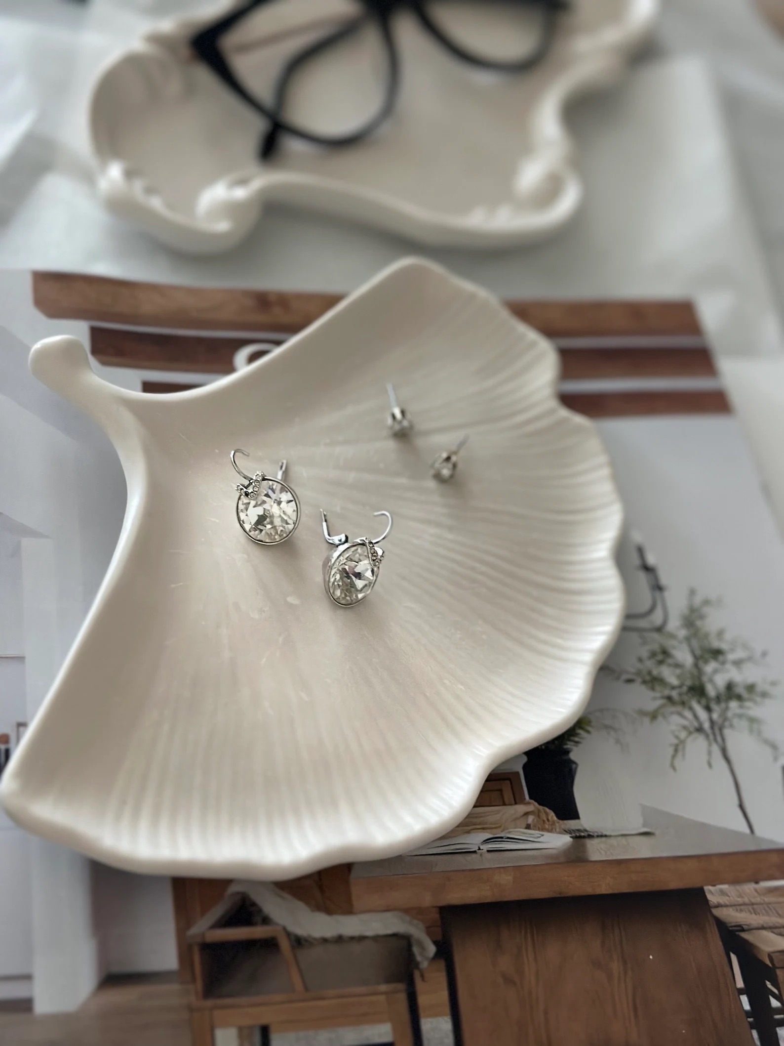 Jewelry Tray, Ginkgo Leaf Dish, Handmade Tray - Image 3