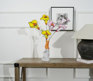 Calla Lily Set Of 6 Stained Glass Flowers Home Decor