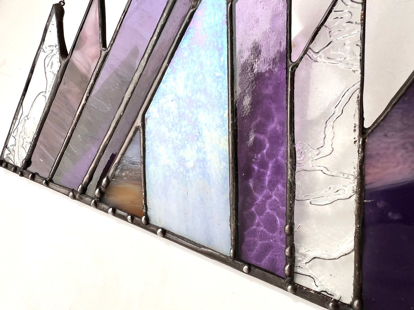 Purple Mountains Stained glass Sun catcher Home Decor - Image 5