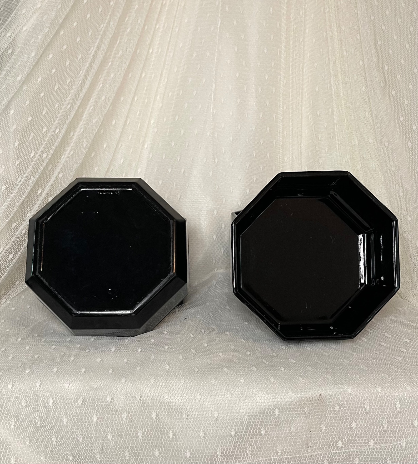 Vintage 1980s Arcohoc Octime Black Bowls 5 5/8" Set of 6 - Image 4