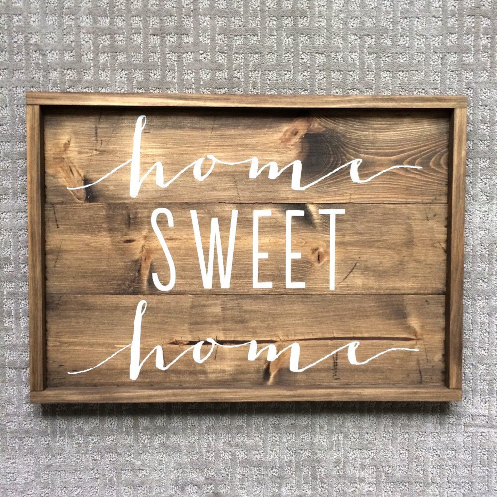 Home Sweet Home Sign, Rustic Wood Sign, Wood Decor