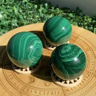 Malachite Sphere, Home Decor, Healing Crystal, Quartz Crystal